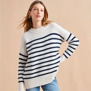 La Ligne Striped Marin Sweater // Cream/Navy size M